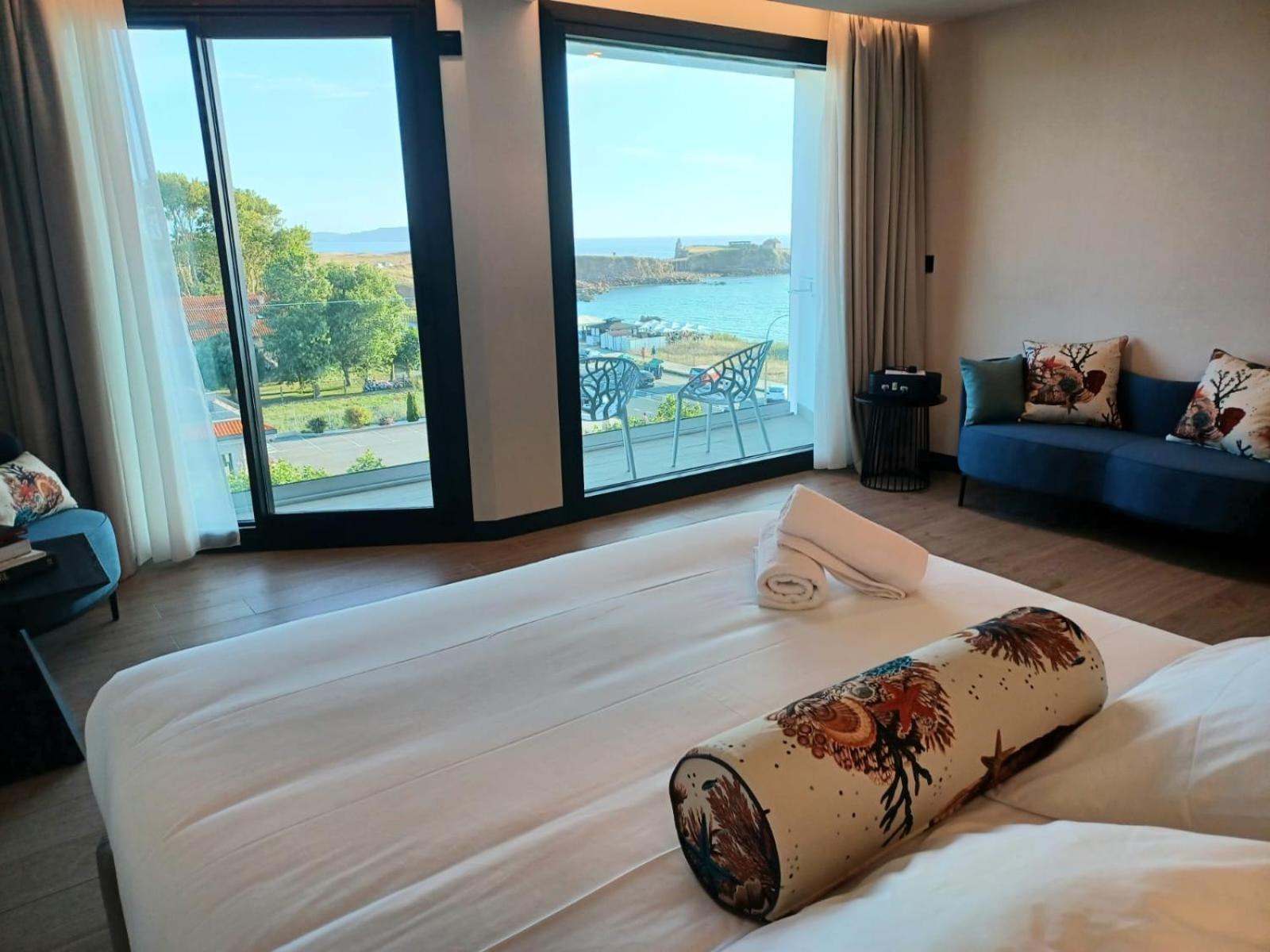Hotel Delfin Azul Playa de la Lanzada ภายนอก รูปภาพ
